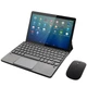 Клавиатура-подставка беспроводная Smart Keyboard + Мышка для Kruger&Matz Eagle 1066 Ukr+Eng Black - изображение 1