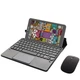 Клавиатура-подставка беспроводная Smart Keyboard + Мышка для Evromedia 3G 2Goo Ukr+Eng Black - изображение 4