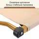 Стул складной туристический садовый с подлокотниками кресло раскладное до 120кг 76x51x50см Бежевый - изображение 5