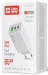 Пристрій зарядний мережевий Colorway GaN Mini 65W PD Port PPS USB (USB-2C1A) біле - зображення 2