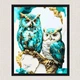Картина по номерам 60*80 см Животные. Две совы с красками металлик Оригами LW 3405 большой размер - изображение 4