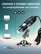 Цифровой электронный USB микроскоп 1600Х с подсветкой. Mod2. Подключение к Windows, Android, MacOS (micros-USB) - изображение 2