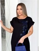 Лляна сукня довжини максі з квітковою вишивкою INNOE 270353-5-1, р. 44-46 Чорний - изображение 3