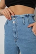Джинси жіночі Mom-fit колір блакитний розмір 38 244R1640S20 - зображення 5