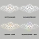 Управляемая светодиодная СМАРТ люстра ESLLSE OVAL RGB 120 Вт 7S 960x750x110мм Белая - изображение 3