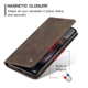 Чехол книжка с магнитом Poco M7 Pro 5G CaseMe Dark Brown (43176-05) - изображение 6