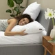 Подушка NORDIC COMFORT IDEIA 60х60 см чохол стьобаний антиалергенне волокно біла - зображення 4