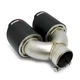 Насадка на глушник Akrapovic подвійна 65мм-235мм (ZB) | Карбонова насадка на вихлопну трубу - зображення 3