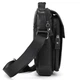 Сумка-барсетка мужская через плечо кожаная гладкая черная Tiding Bag TD-69291 - изображение 7