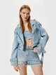 Шорты женские Koton 4SAL40057MDLGT 40 Синие (8684286233721) - изображение 4