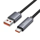 Зарядка и передачи данных, цифровой дисплей, Fast Charging Hoco Data Cable USB-A/USB-C длина: 1.2м отображения в реал времени до 66W Black - изображение 5