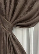 Комплект штор на люверсах VR-Textil Жаккард Sultan XO № 1557ш Коричневый 150х250 см 2 шт (37-0252) - изображение 5
