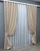 Комплект готовых штор VR-Textil Лен мрамор Pavliani VO № 1713ш айвори 150х275 см 2 шт (33-0613) - изображение 3