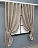 Комплект коротких штор VR-Textil Лен мрамор Pavliani VO № 1717ш серо-бежевый 130х170 см 2 шт (35-0343) - изображение 2