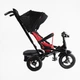 Велосипед-коляска з батьківською ручкою BestTrike 6088 F–789-05 поворотне сидіння, надувні колеса, Чорно-червоний - зображення 2