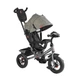 Велосипед-коляска з батьківською ручкою BestTrike 3390-35-723 фара з USB та Bluetooth, надувні колеса, Сірий "Фігури" - зображення 1
