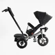 Велосипед-коляска з батьківською ручкою BestTrike 6088 F–695-12 поворотне сидіння, надувні колеса, Чорний візерунок - зображення 4