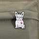 Значок (пин) BROCHE брошь бижутерия Животные Бульдог с сердцем белый BRGV114884 - изображение 6
