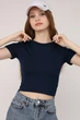 Футболка с коротким рукавом женская M цвет синий CREP ЦБ-00275561 - изображение 8