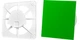 Вентиляционная решетка для панелей AIRROXY 150x150 dRim 100/125 (02-300)L + Пластиковая панель AIRROXY 01-167 для вытяжных вентиляторов dRim 100/125 Green Plexi зеленая глянцевая - изображение 1