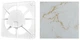 Вентиляционная решетка для панелей AIRROXY 150x150 dRim 100/125 (02-300)L + Панель AIRROXY 01-185 для вытяжных вентиляторов dRim 100/125 MARBLE WHITE GOLD Glass бело-золотистая стеклянная - изображение 1