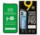 Противоударная защитная пленка Ceramics 9D для Apple iPhone 14 Pro Max с черной рамкой, глянцевая - изображение 1