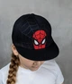 Детская кепка Cнепбек логотип Человек-паук (Spider-Man, Marvel) с прямым козырьком Черный, Унисекс One size - изображение 2