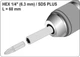 Переходник для бит торцевых SDS plus - 1/4", (6,35мм), L=60мм, CrV, YT-04690, Yato - изображение 4