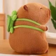 Игрушка Капибара с рюкзаком Черепашка – плюшевая, коричневая, 23 см - изображение 3