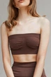 Топ-бандо без бретелей бесшовный Giulia Bandeau DEEP TAUPE S/M Коричневый - изображение 2