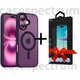 Чехол ударостойкий матовый WAVE Premium Matte Insane Case with MagSafe для Apple Iphone 16 Deep Purple + Подарок защитное стекло Pixel для Apple iPhone - изображение 1