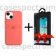 Чехол силиконовый OEM Silicone Case with MagSafe для Apple iPhone 13 Pink Pomelo + Подарок защитное стекло Pixel для Apple iPhone - изображение 1