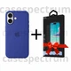 Чехол силиконовый OEM Silicone Case with MagSafe для iPhone 16 Ultramarine + Подарок защитное стекло Pixel для Apple iPhone - изображение 1