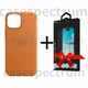 Чехол кожаный OEM Leather Case with MagSafe для Apple iPhone 13 Pro Golden Brown + Подарок защитное стекло Pixel для Apple iPhone - изображение 1