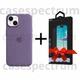 Чехол силиконовый OEM Silicone Case with MagSafe для Apple iPhone 14 Iris + Подарок защитное стекло Pixel для Apple iPhone - изображение 1