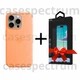 Чехол силиконовый OEM Silicone Case with MagSafe для Apple iPhone 15 Pro Orange Sorbet + Подарок защитное стекло Pixel для Apple iPhone - изображение 1