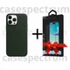 Чехол кожаный OEM Leather Case with MagSafe для Apple iPhone 13 Pro Sequoia Green + Подарок защитное стекло Pixel для Apple iPhone - изображение 1