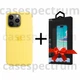 Чехол силиконовый OEM Silicone Case with MagSafe для Apple iPhone 13 Pro Max Lemon Zest + Подарок защитное стекло Pixel для Apple iPhone - изображение 1