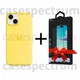 Чехол силиконовый OEM Silicone Case with MagSafe для Apple iPhone 14 Canary Yellow + Подарок защитное стекло Pixel для Apple iPhone - изображение 1