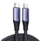 Кабель UGREEN US355 USB 3.1 Type-C to Type-C M-M 1m 20V/5A 100W 10Gbps Black (80150) - изображение 1