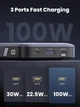 Powerbank павербанк УМБ Ugreen 20000mAh 100W PD QC 1xUSB 2xType-C Grey (PB720) - изображение 8