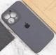 Чохол Silicone Premium case з захистом камери для iPhone 16 Pro Full Camera Protective dark grey 2273 - изображение 3