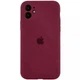 Чохол Silicone Premium case з захистом камери для iPhone 12 Full Camera Protective bordo 9613 - изображение 1