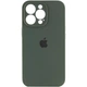 Чохол Silicone Premium case з захистом камери для iPhone 16 Pro Full Camera Protective dark green 2268 - изображение 1