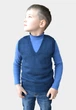 В'язана жилетка для хлопчика ART KNIT темно-синя, 110-116см 013035 - зображення 1