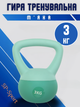 Гиря мягкая SP-Sport FI-0122-3 3кг (верх-PVC+TPR, наполнитель-песок+железная крошка, Мятный) - изображение 1