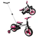 Велосипед-трансформер (беговел) с родительской ручкой Best Trike 55475 Бело-розовый - изображение 2