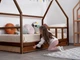 Детская кровать домик Монтессори от Busy Wood на ножках с ящиками 2х90см Модель 1 темное дерево 190х140 см - изображение 4