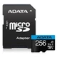 Карта памяти microSDXC, 256Gb, ADATA Premier, Class10 UHS-I U1 V10 A1, SD адаптер, до 100/25 МБ/с (AUSDX256GUICL10A1-RA1) - изображение 1