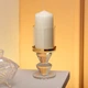 Свічник скляний Light House LG-30087 CL прозорий висота 13 см - зображення 2